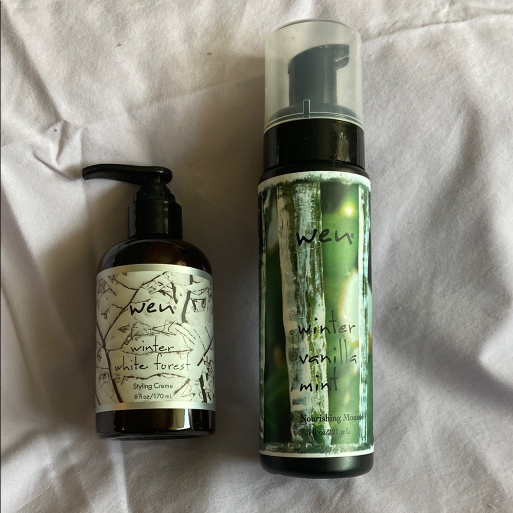 Wen Winter White Forest Styling Cream and Vanilla Mint Mousse